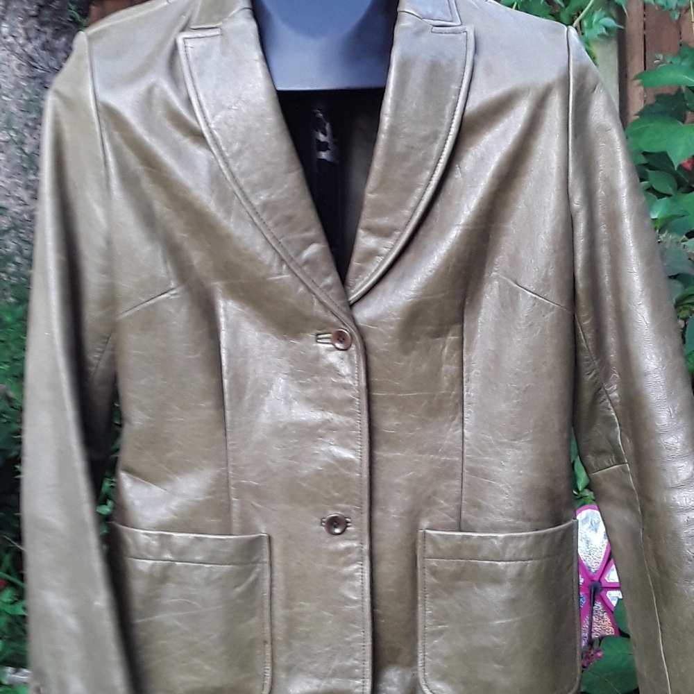 Green leather jacket